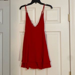 Red boho summer dress!